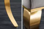 Židle MODERN BAROCCO GOLD ušlechtilá šedá samet