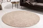 Kulatý koberec WOOL 150 CM béžový