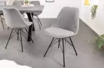 Jídelní židle SCANDINAVIA CORD šedá / černá