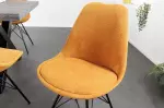 Jídelní židle SCANDINAVIA CORD tmavě žlutá / černá