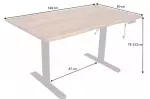 Výškově nastavitelný psací stůl MAMMUT 140 CM masiv akácie