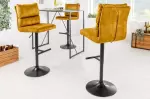 Barová židle COMFORT tmavě žlutá samet