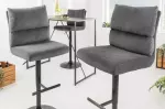 Barová židle COMFORT šedá manšestr