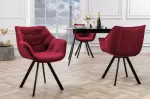 Židlo-křeslo DUTCH COMFORT červené samet otočné
