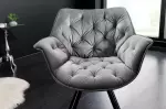 Židlo-křeslo DUTCH COMFORT II šedé samet otočné