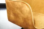 Jídelní židle VERONA tmavě žlutá otočná