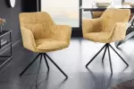 Jídelní židle VERONA II tmavě žlutá otočná