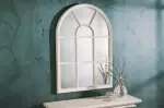 Zrcadlo CASTILLO 100 CM vintage bílé
