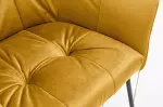 Jídelní židle LOFT X tmavě žlutá samet
