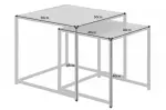 2SET konferenční stolek SLIM LINE 50 CM vzhled antracitový mramor