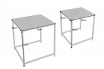 2SET odkládací stolek DURA STEEL 46/41 CM černý kov