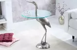 Odkládací stolek WILDLIFE HERON 90 CM stříbrný
