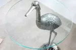 Odkládací stolek WILDLIFE HERON 90 CM stříbrný