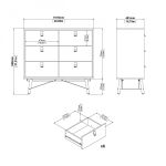 Komoda Rain 6s malá jackson hickory