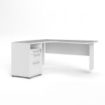 Psací stůl Office 80400/44 bílá/silver grey