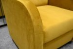 Relaxační křeslo ušák René Mexa Velvet 680 pískové