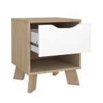 Noční stolek Iker 704 jackson hickory/bílá