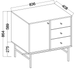 Komoda Tomila 814/3 béžová