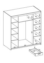 Skříň Enja 4D6S se zrcadlem dub sonoma