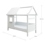 Postel 1/2 domeček Romantic 450 bílá