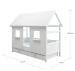 Postel domeček s úložným prostorem Romantic 453 bílá