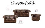 Pohovka Chesterfield Classic 2 kůže hnědá