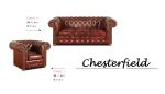 Sedací souprava Chesterfield Classic 3+1+1 kůže bordó
