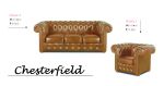 Sedací souprava Chesterfield Classic 3+1+1 kůže koňak