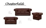 Křeslo Chesterfield Lord 1 kůže hnědá
