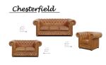 Křeslo Chesterfield Lord 1 kůže koňak