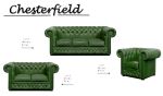 Pohovka Chesterfield Lord 2 kůže zelená
