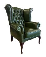 Křeslo Chesterfield Queen kůže zelená