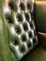 Křeslo Chesterfield Queen kůže zelená