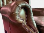 Křeslo Chesterfield Queen kůže bordó
