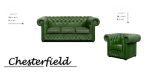 Sedací souprava Chesterfield Lord 3+1+1 kůže zelená