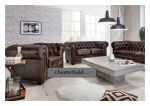 Sedací souprava Chesterfield Lord 3+2+1 kůže hnědá