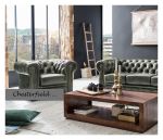 Sedací souprava Chesterfield Lord 3+2+1 kůže zelená