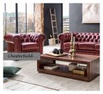 Sedací souprava Chesterfield Lord 3+2+1 kůže bordó