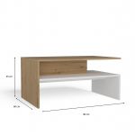 Konferenční stolek Beata dub artisan/bílá