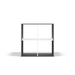 Regál Manja 2x2 antracit/bílá