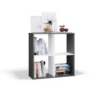 Regál Manja 2x2 antracit/bílá