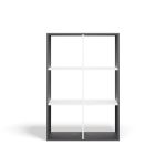 Regál Manja 2x3 antracit/bílá