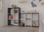 Regál Manja 2x3 antracit/bílá
