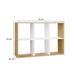 Regál Manja 2x3 dub artisan/bílá