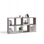 Regál Manja 2x4 šedá jíl
