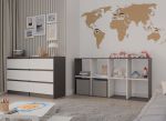 Regál Manja 2x4 antracit/bílá