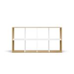 Regál Manja 2x4 dub artisan/bílá