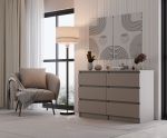 Komoda Malvína M6 120 šedá jíl
