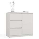 Komoda Malvína 1D3S bílá