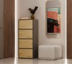 Komoda Almona 4D antracit/dub artisan